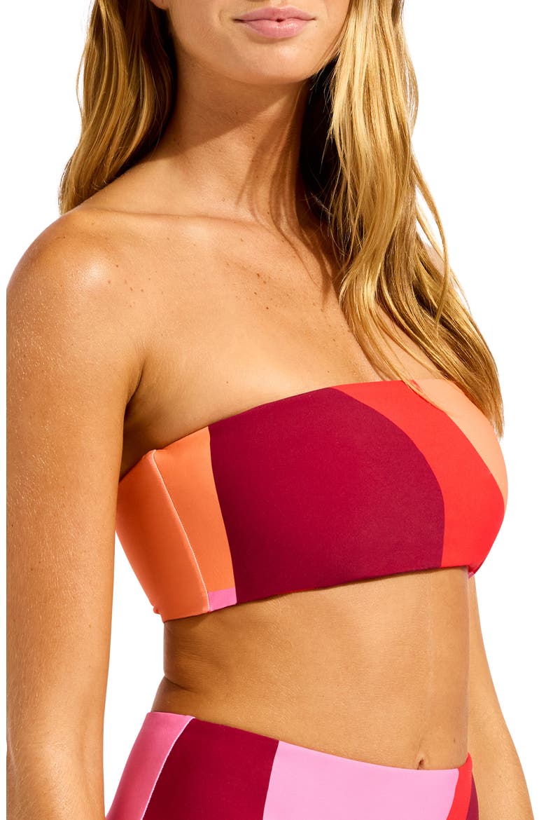 Reversible Strapless Tube Bikini Top, Alternate, color, FLAME