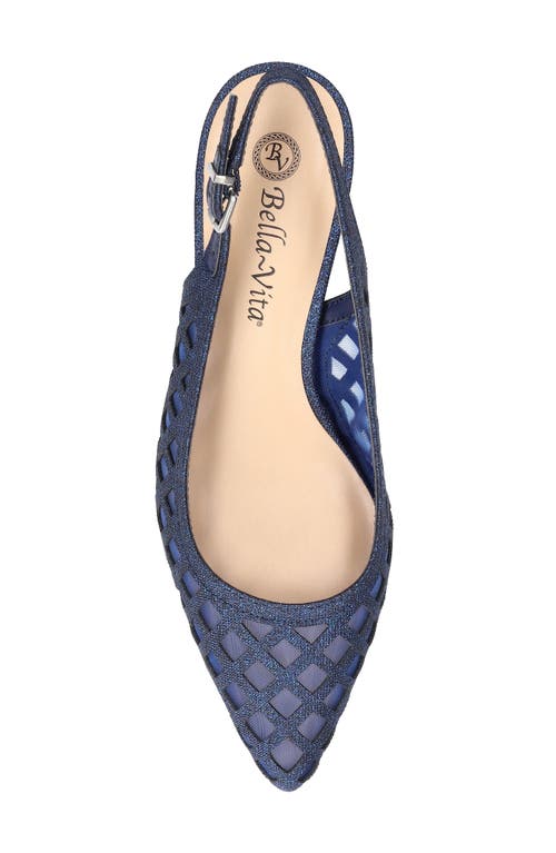 Bella Vita Noel Slingback Pointed Toe Pump In Blue