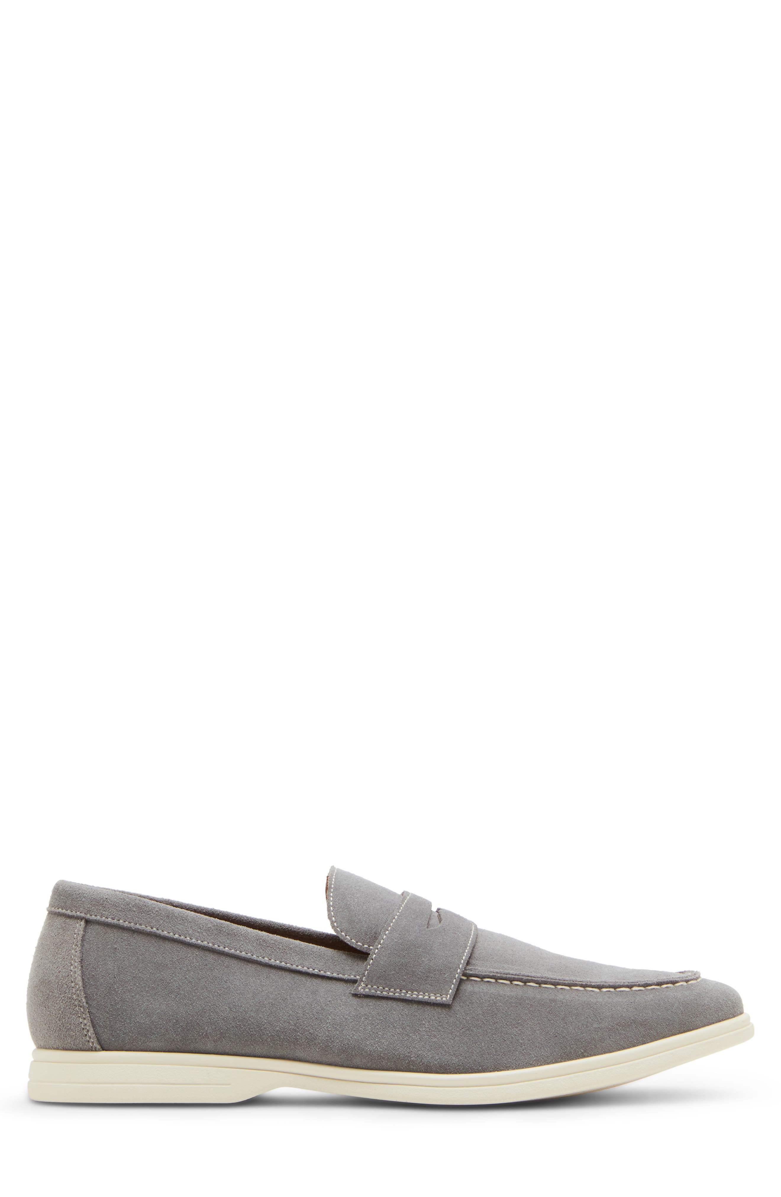 Steve Madden Laguna Penny Loafer, Alternate, color, Grey Suede