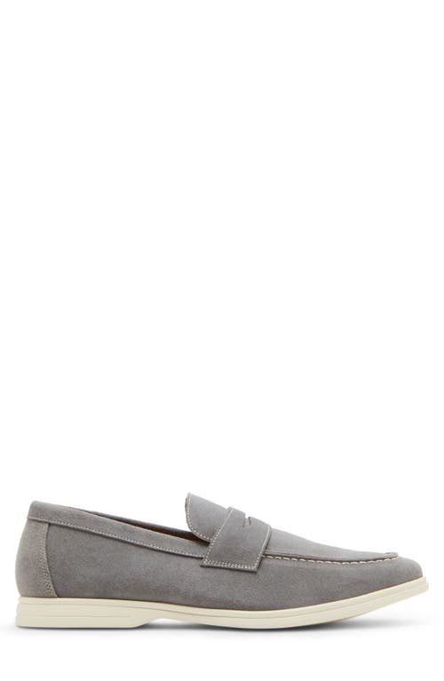 Madden Laguna Penny Loafer In Grey Suede