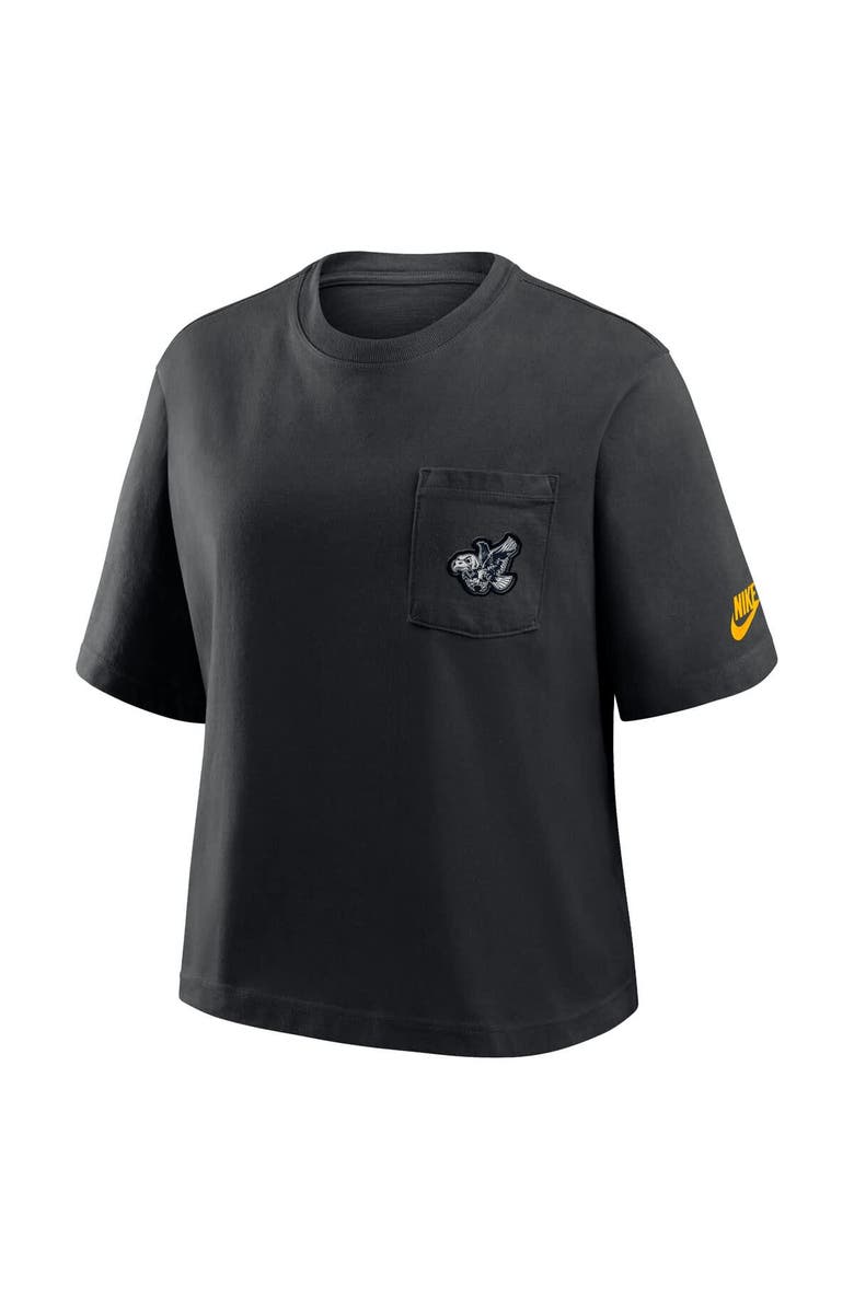 Nike Women's Nike Black Iowa Hawkeyes Legacy Pocket Boxy T-Shirt, Alternate, color, Black