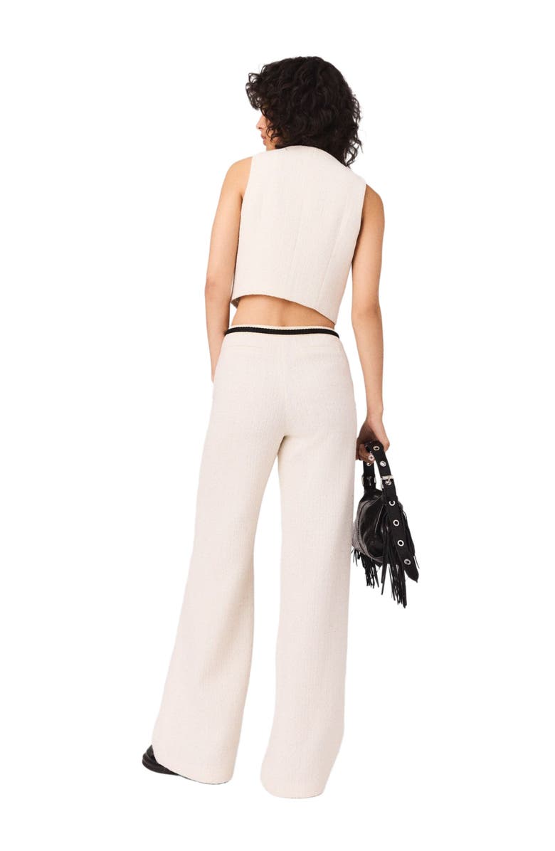 maje Wide leg tweed-effect trousers, Alternate, color,