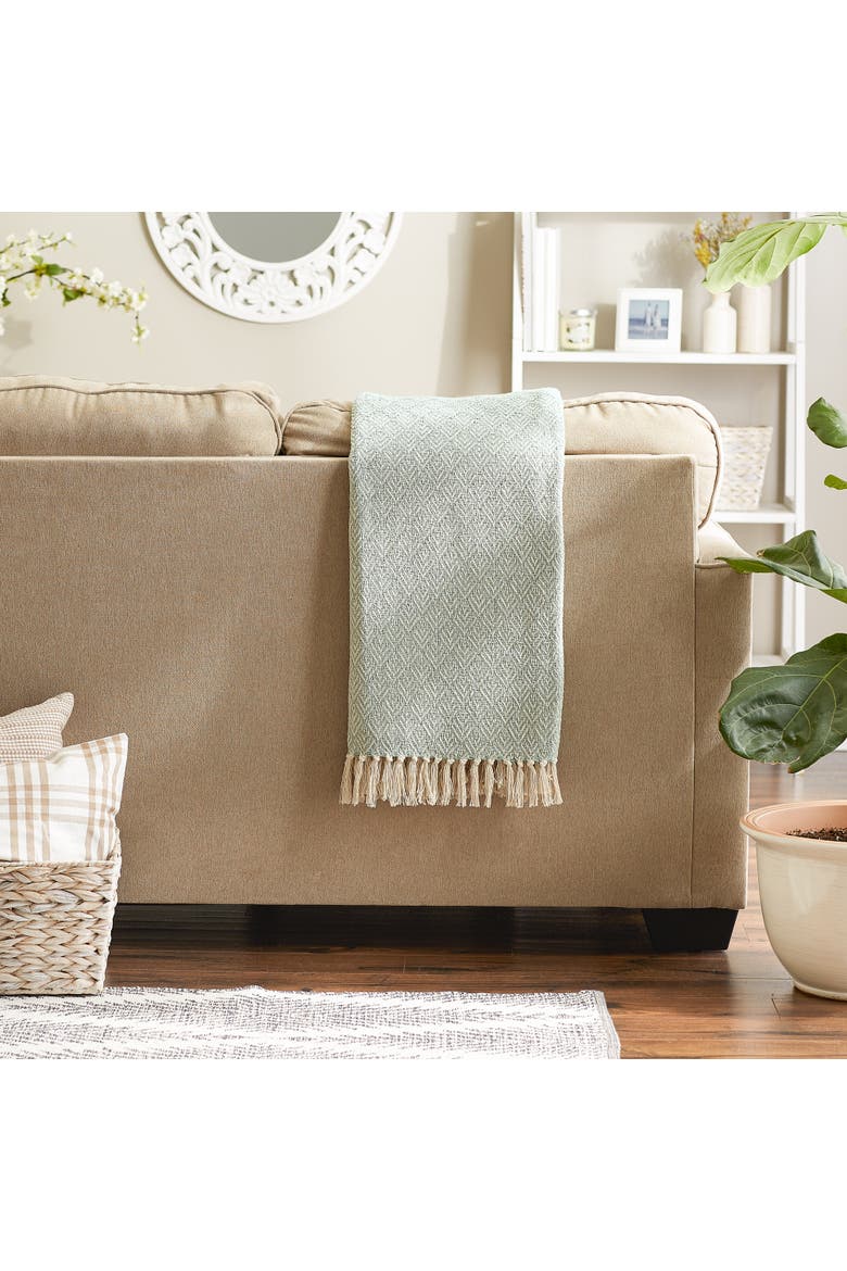 Jadeite Diamond Throw Blanket, Alternate, color, Jadeite
