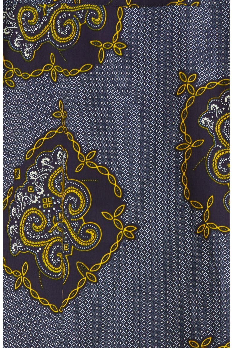 Curator Mix Print Cotton Tunic (Nordstrom Exclusive), Alternate, color, BACK OF TORTOISE
