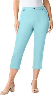 Roaman's Plus Size 24/7 Stretch Capri Jean