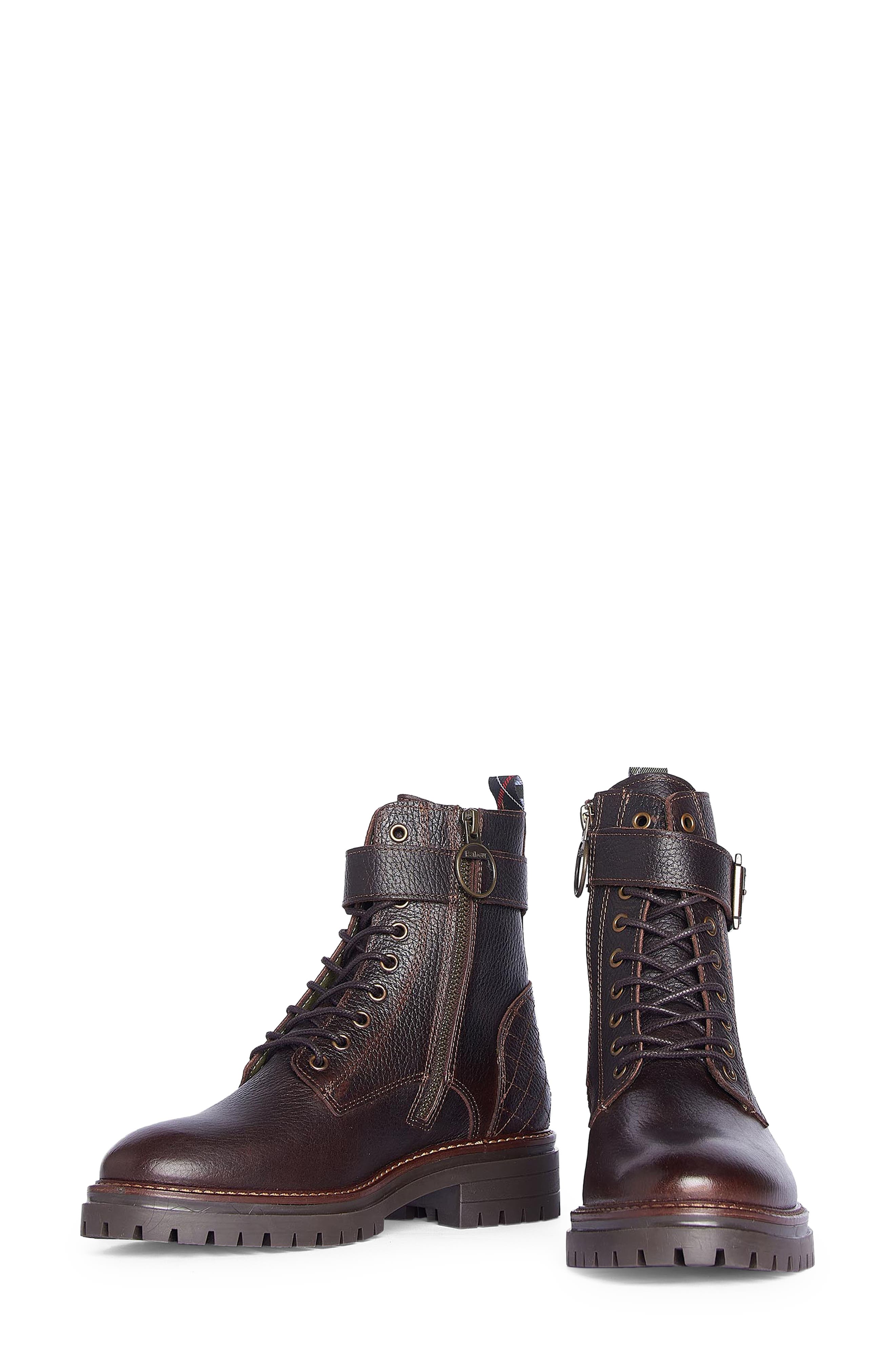 Heidi Combat Boot, Alternate, color, BROWN
