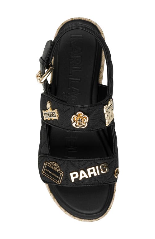 Karl Lagerfeld Paris Charlay Rue Pins Slingback Sandal In Black