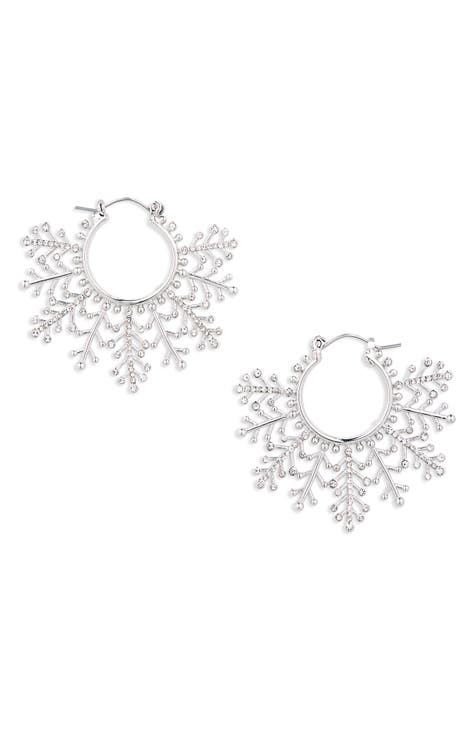 Snowflake Hoop Earrings