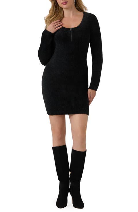 Jaycee Half Zip Sweater Minidress