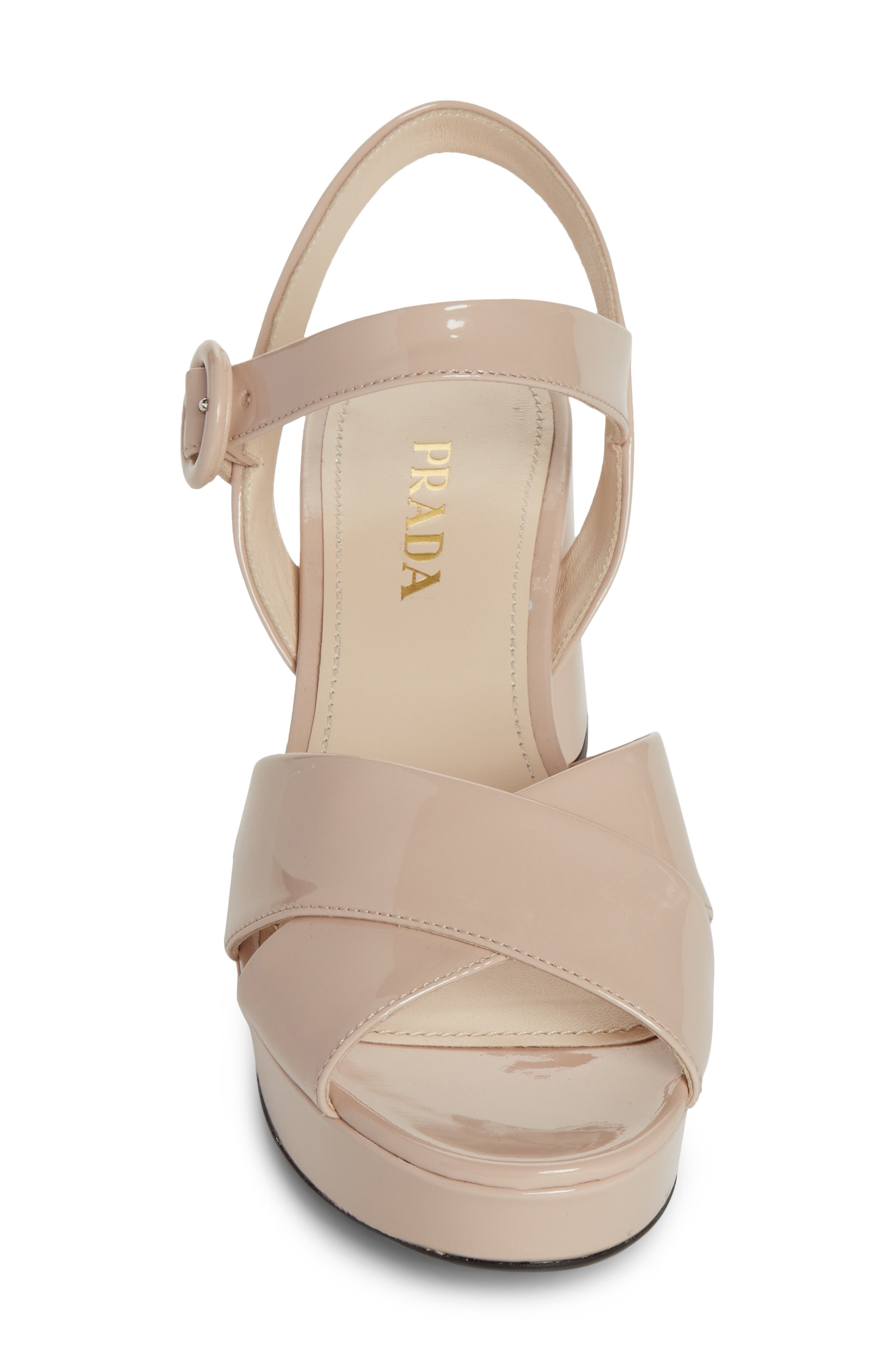 Platform Sandal (Nordstrom Exclusive), Alternate, color, NUDE PATENT