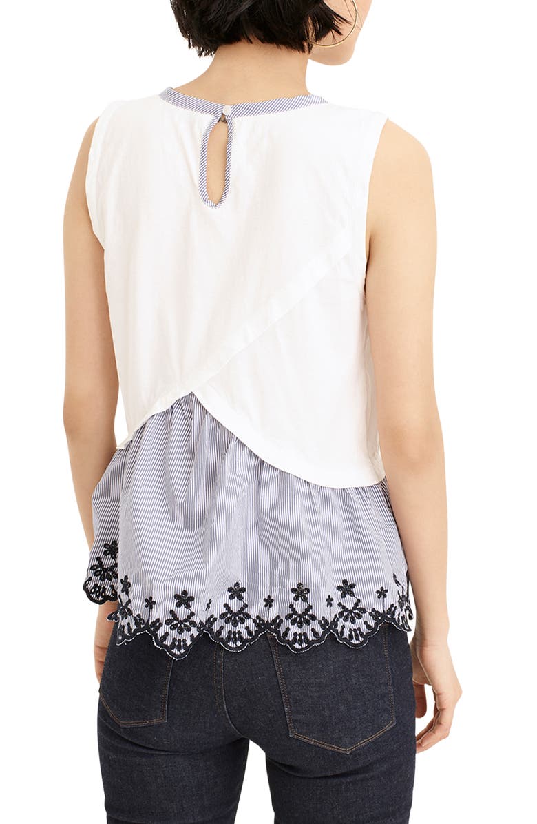 J.Crew Peplum Tulip Back Tank Top, Alternate, color,
