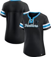 FANATICS Women's Fanatics Branded Black Carolina Panthers Original State Lace-Up T-Shirt