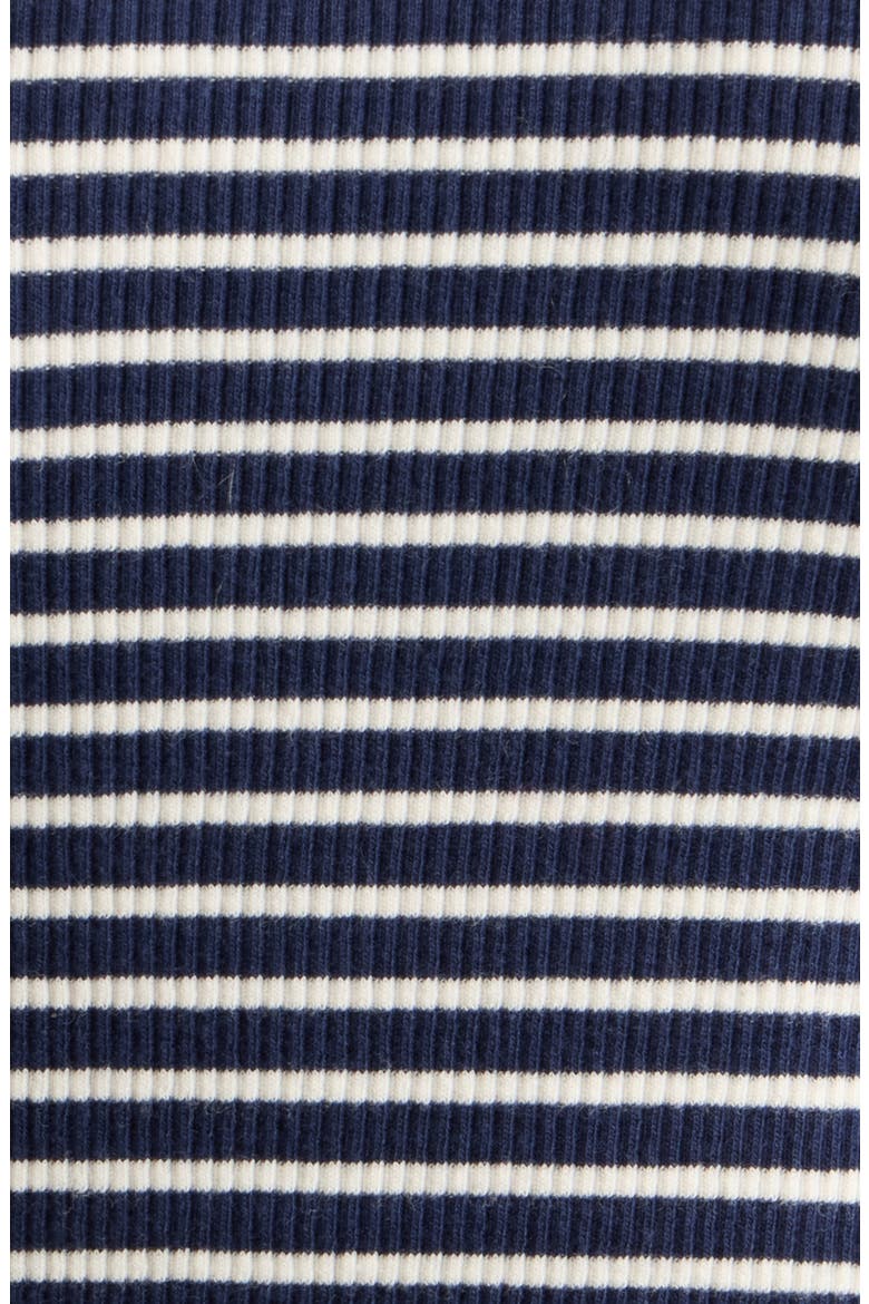 The Essential Rib Striped Tee, Alternate, color, NAVY MULTI