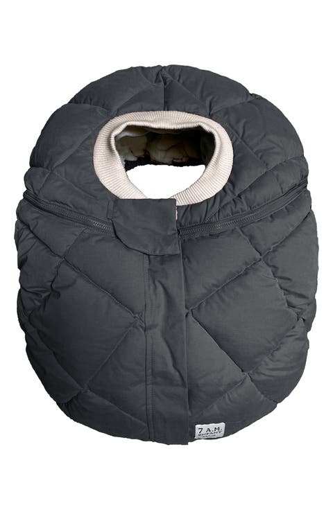 Faux Shearling Trim Car Seat Cocoon