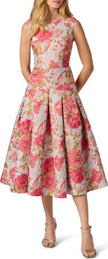 Adrianna Papell Floral Jacquard Fit & Flare Dress