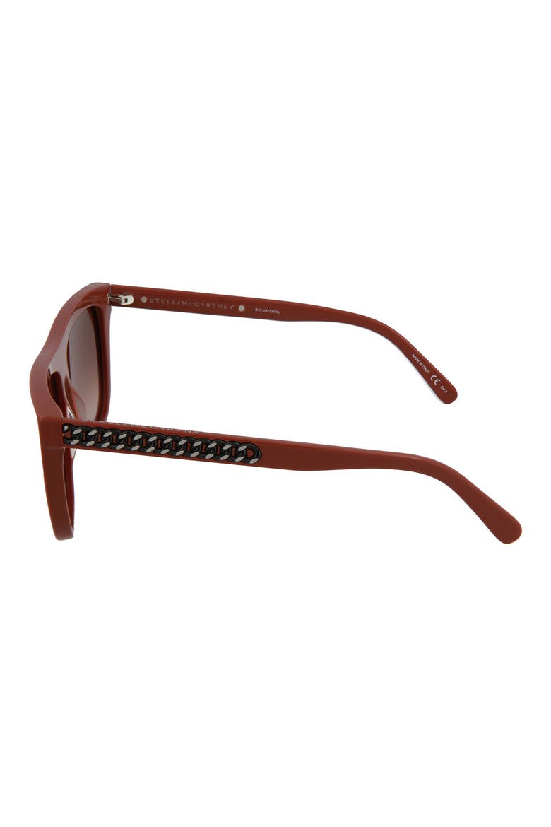 56mm Square Sunglasses, Alternate, color, SHINY SOLID RED CLAY/ BRW