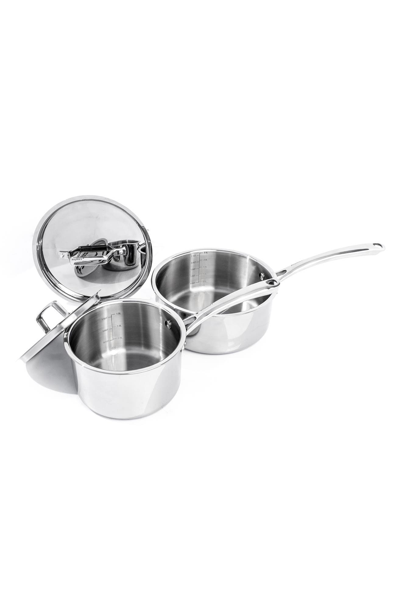 BergHOFF Professional Stainless Steel 10/18 Tri-Ply 3 Qt. Sauce Pan with Lid