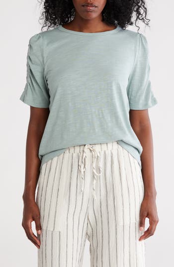 Caslon ® Ruched Sleeve T-shirt In Multi