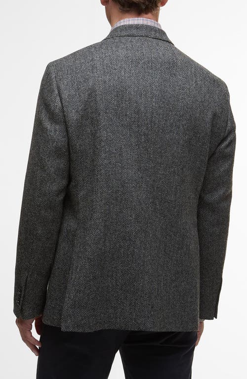 Barbour Firth Moons Wool Herringbone Sport Coat In Gray