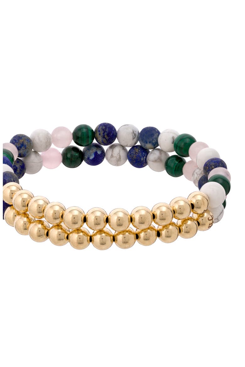 N91 Mental Focus Set of 2 Healer's Bracelets, Alternate, color, YELLOW GOLD