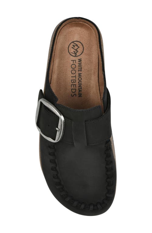 White Mountain Footwear Bayberry Mule In Black Nubuck