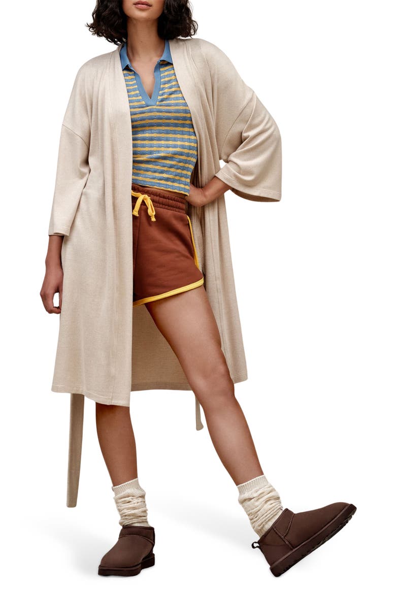 Monrose Short Robe, Main, color, OATMEAL HEATHER