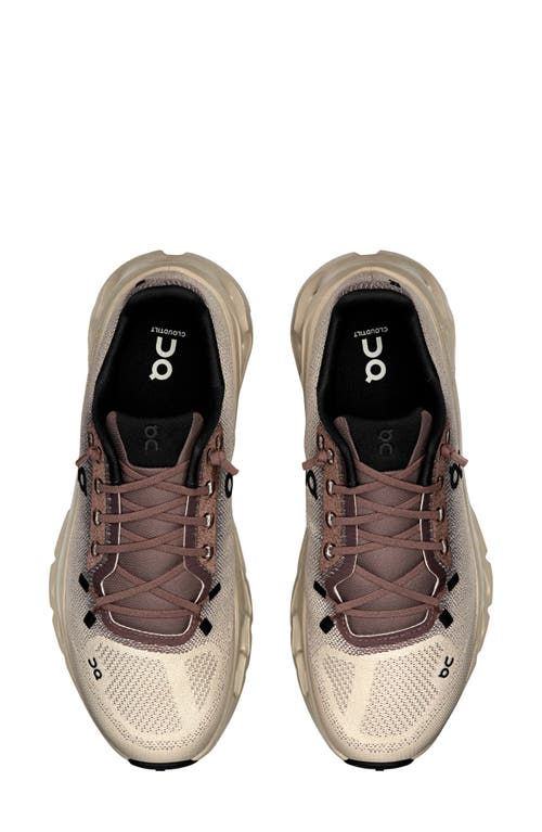 On Cloudtilt Knitted Sneakers In Clove/sand