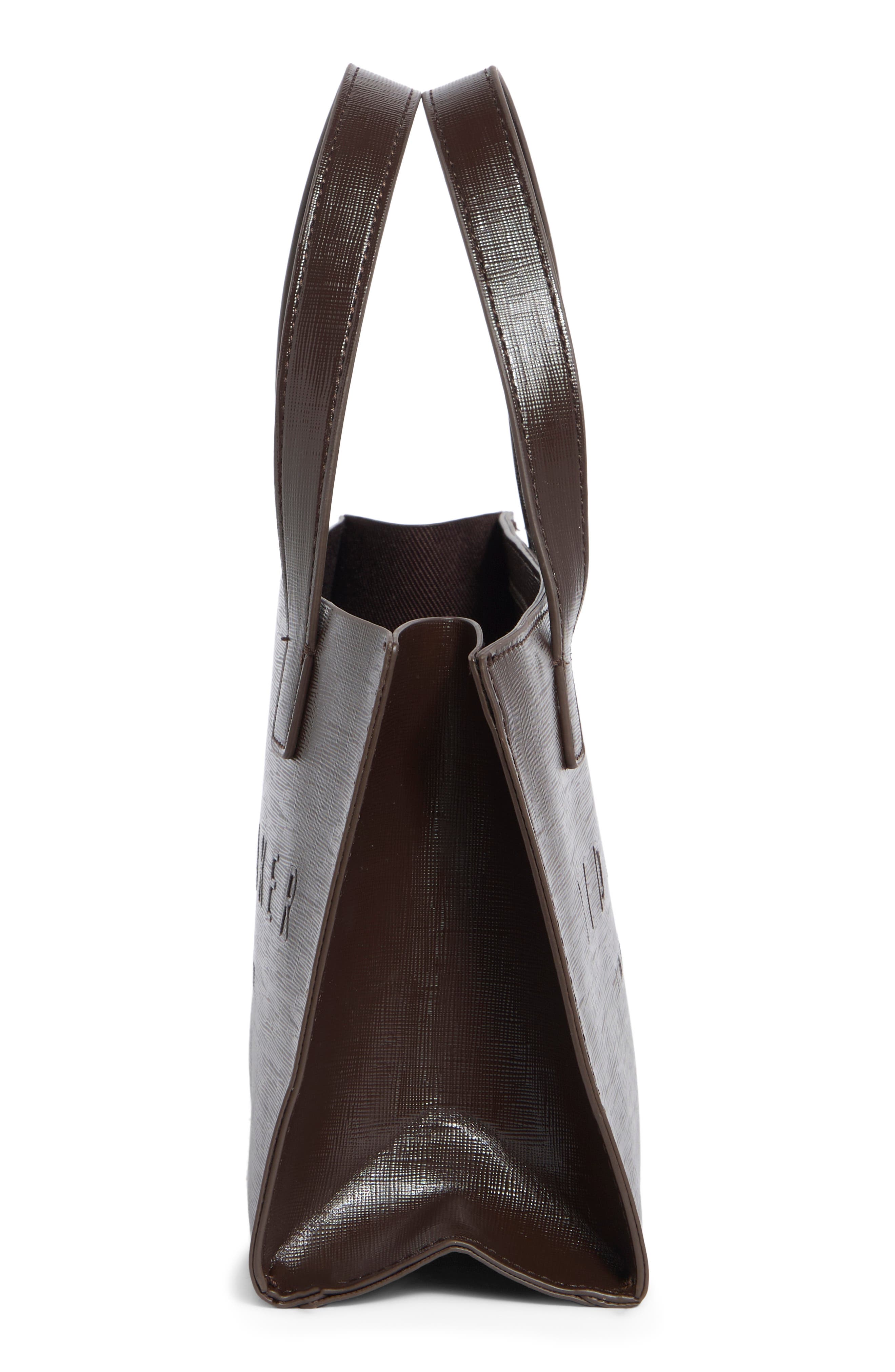 Suricon Open Top Tote Bag, Alternate, color, DARK BROWN