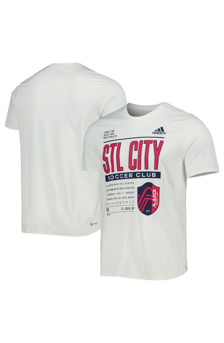 adidas Men's adidas White St. Louis City SC Club DNA Performance T-Shirt, Main, color, 