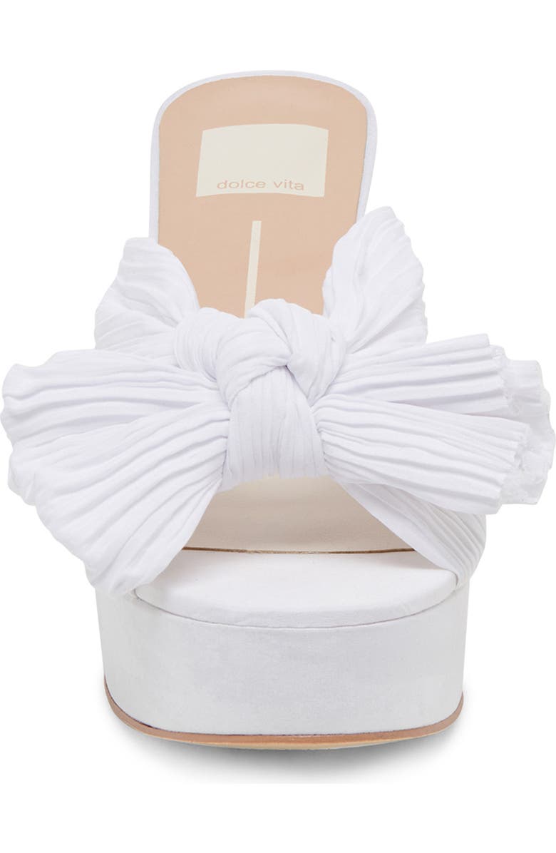 Dolce Vita Blare Platform Slide Sandal, Alternate, color, White Satin