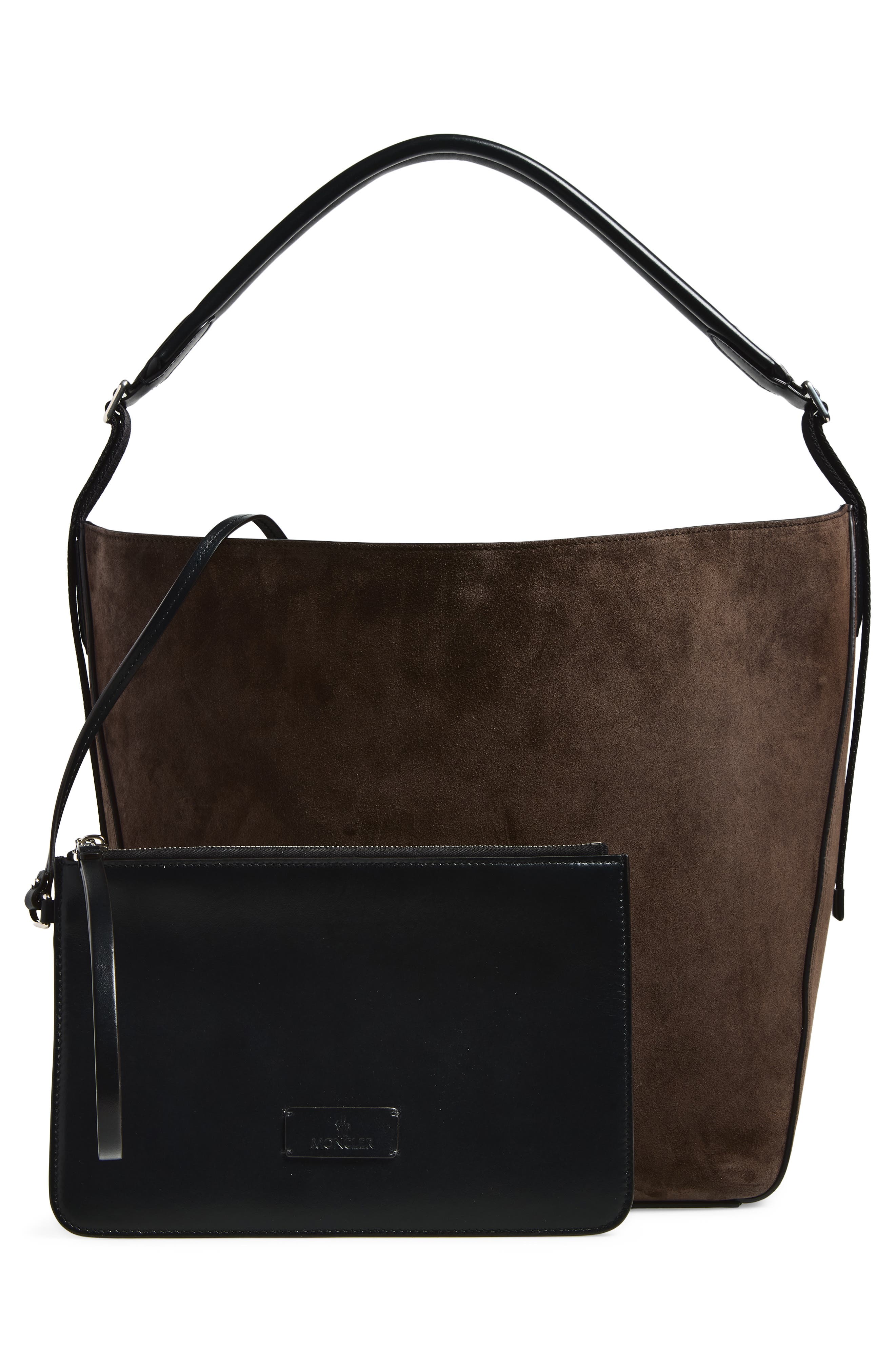 Carlo Leather Hobo Bag, Alternate, color, BROWN