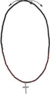 Caputo & Co. Men's Gemstone Cross Pendant Necklace