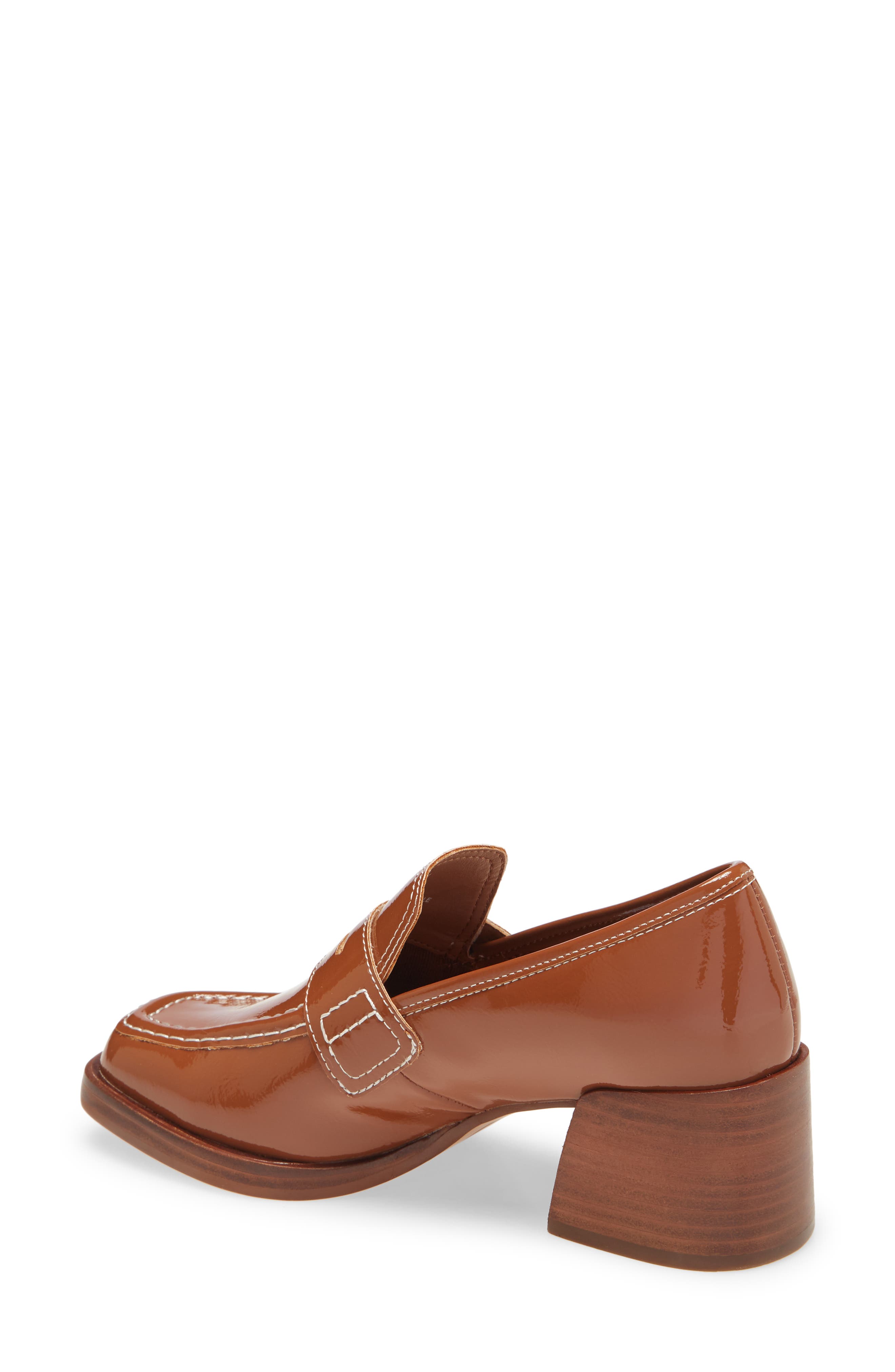 Nyomi Loafer Pump, Alternate, color, CAMEL PATENT