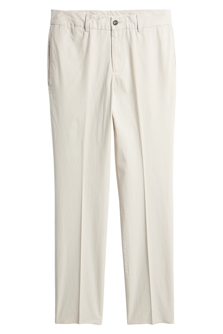 Trim Fit Cotton Poplin Dress Pants, Alternate, color, STONE