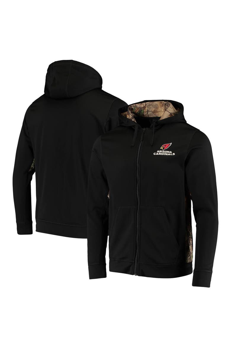 Men's Dunbrooke Black/Realtree Camo Arizona Cardinals Decoy Tech Fleece Full-Zip Hoodie, Main, color, Black
