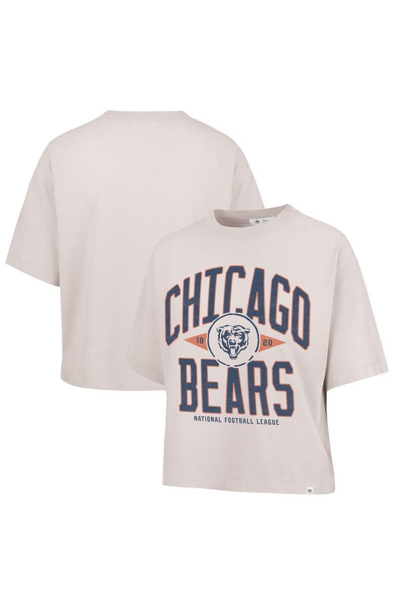 '47 Women's '47 Natural Chicago Bears Cropped Windthrow Ravine T-Shirt, Main, color, 