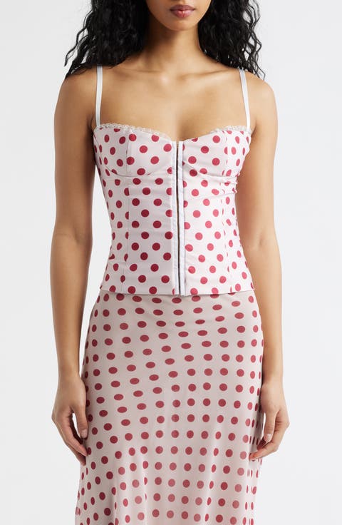 The Caroline Polka Dot Corset Top