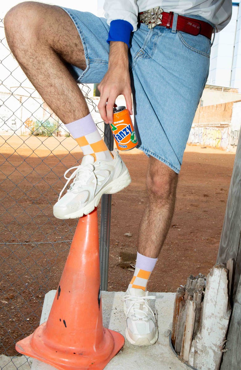 doiy Fanzy 3D Crew Socks, Alternate, color, Multicolor Orange