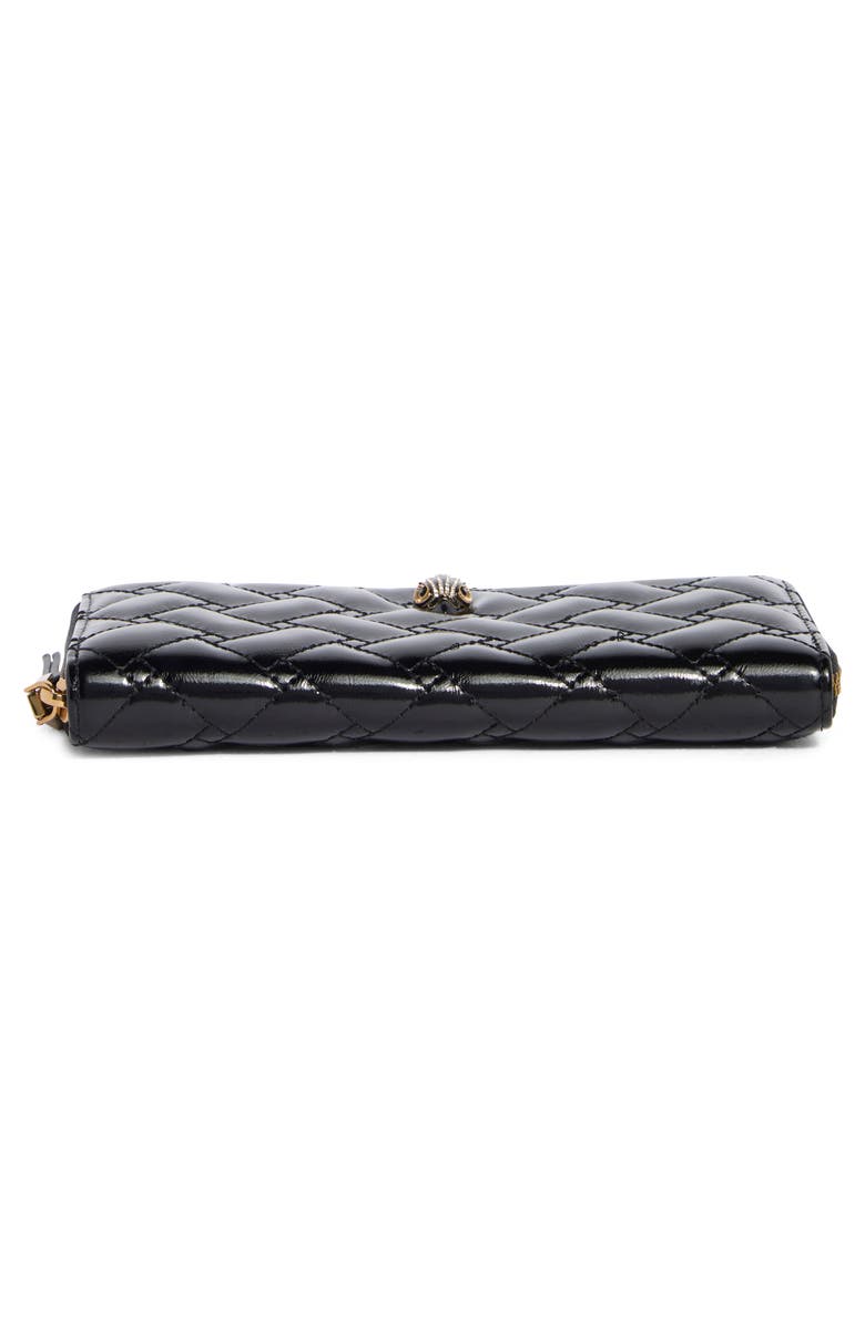 Kurt Geiger London Kensington Zip Around Leather Wallet, Alternate, color, Black