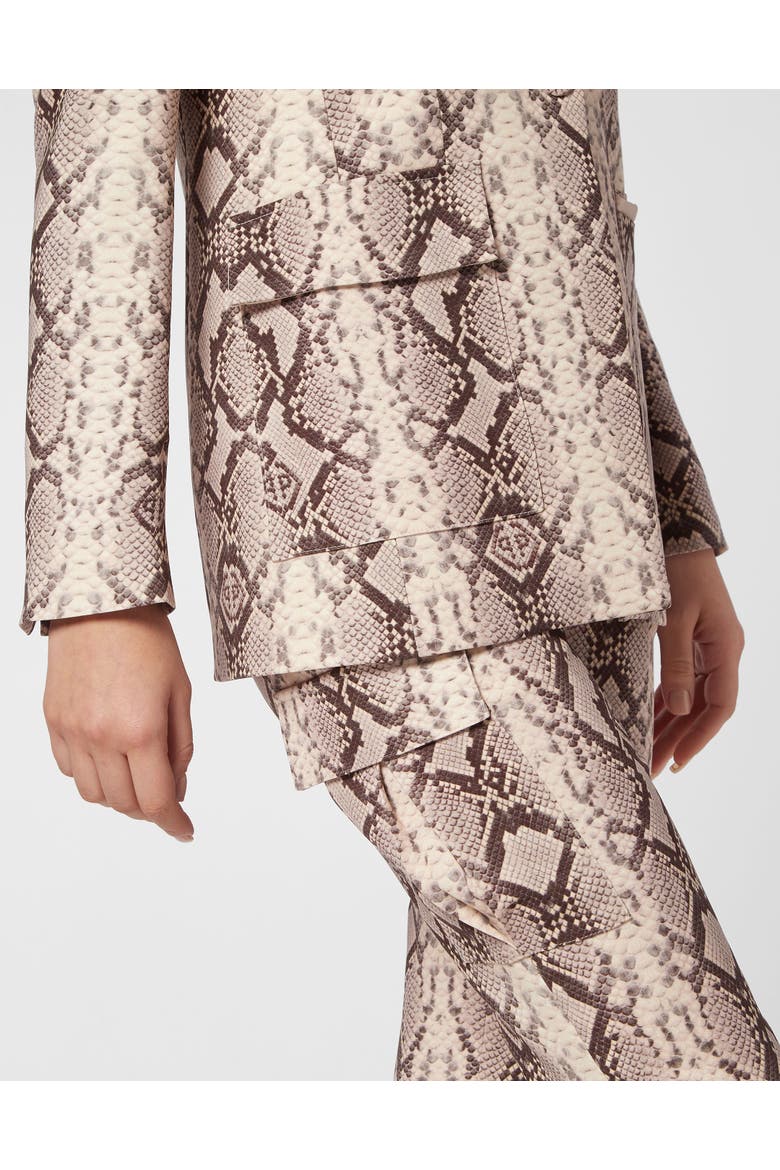 Satin Slim Fit Blazer Pitone Women, Alternate, color, beige