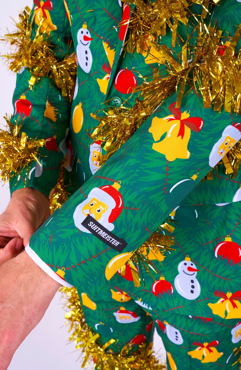 OppoSuits Christmas Tree Suit & Tie, Alternate, color, Green