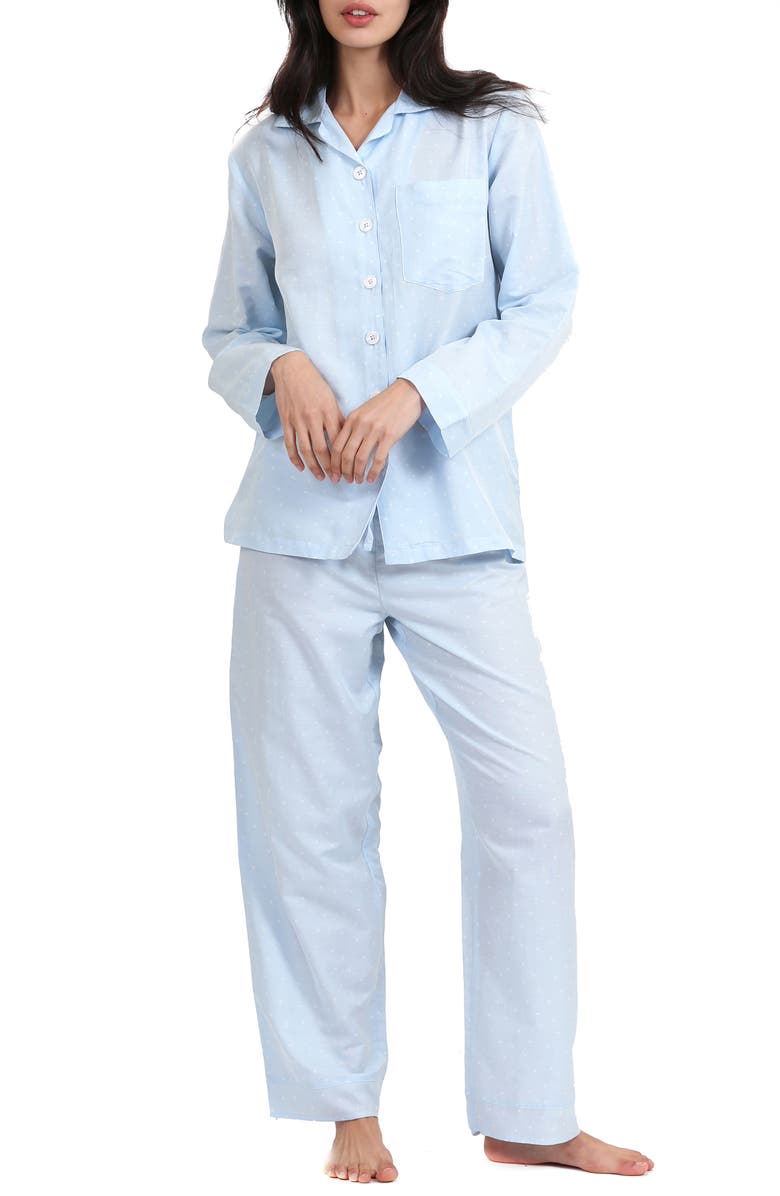 Papinelle Spot Print Cotton & Silk Pajamas, Alternate, color,