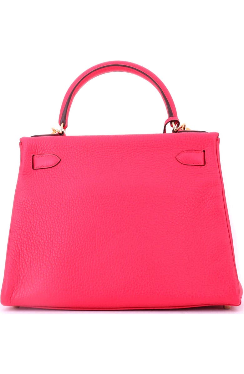 Pre-Owned Hermes Kelly Handbag Pink Clemence with Gold Hardware 28, Alternate, color, Rose Extreme