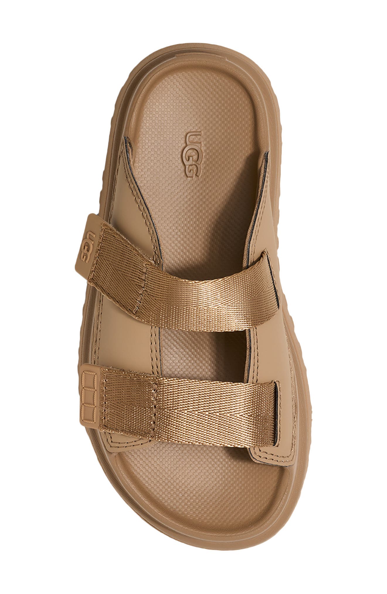 UGG<sup>®</sup> Kids' GoldenGlow Slide Sandal, Alternate, color, Dark Sand