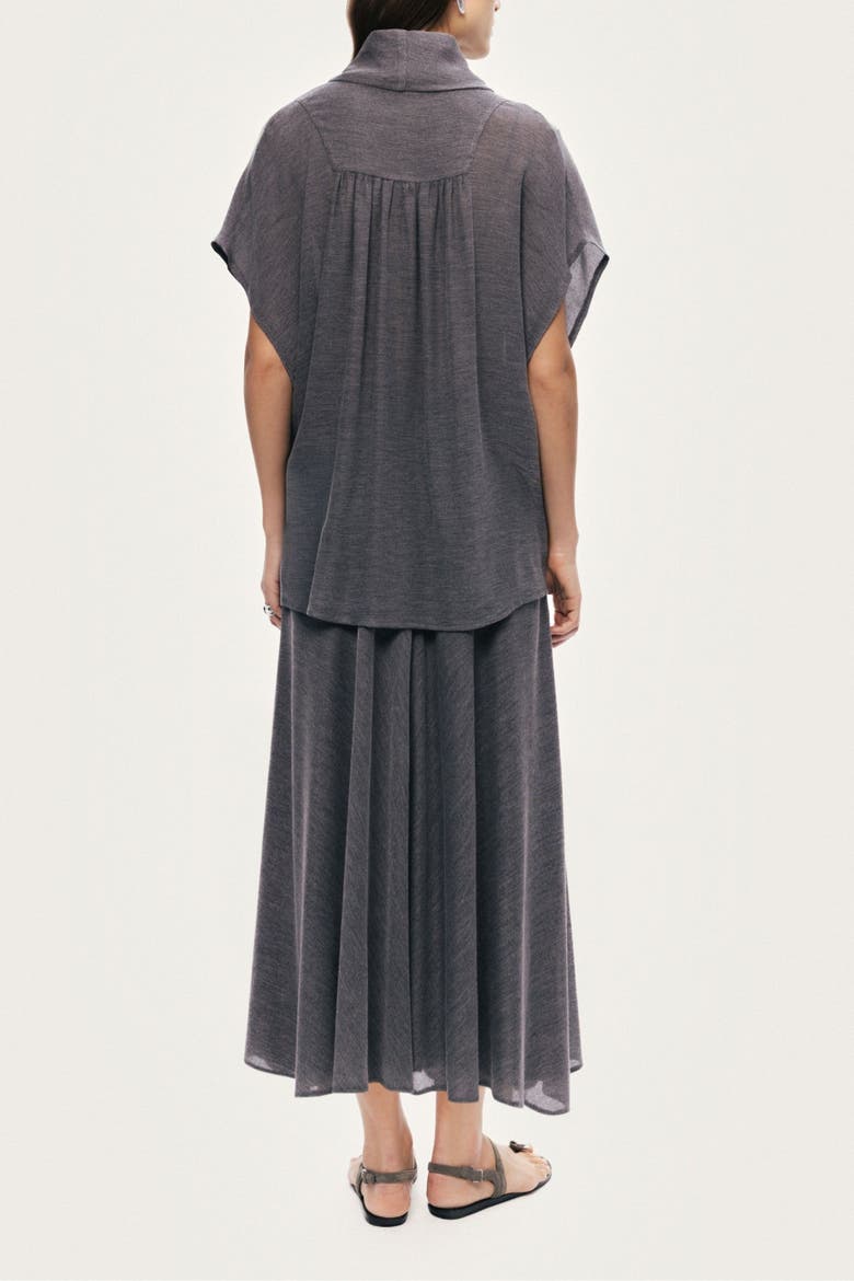 Flowing Midi Skirt, Alternate, color, Grey