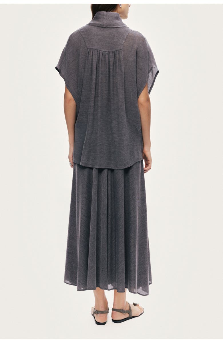 Nocturne Flowing Midi Skirt, Alternate, color, Grey