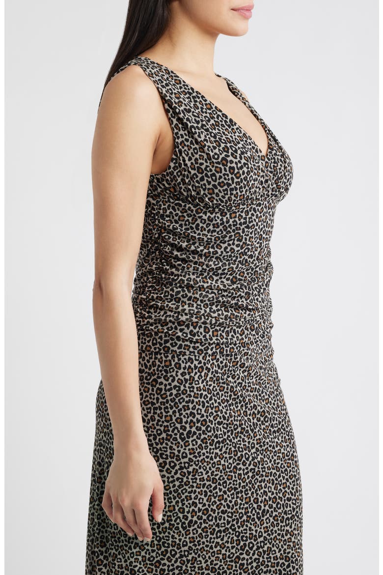 Ruched Empire Waist Sleeveless Top, Alternate, color, TAUPE