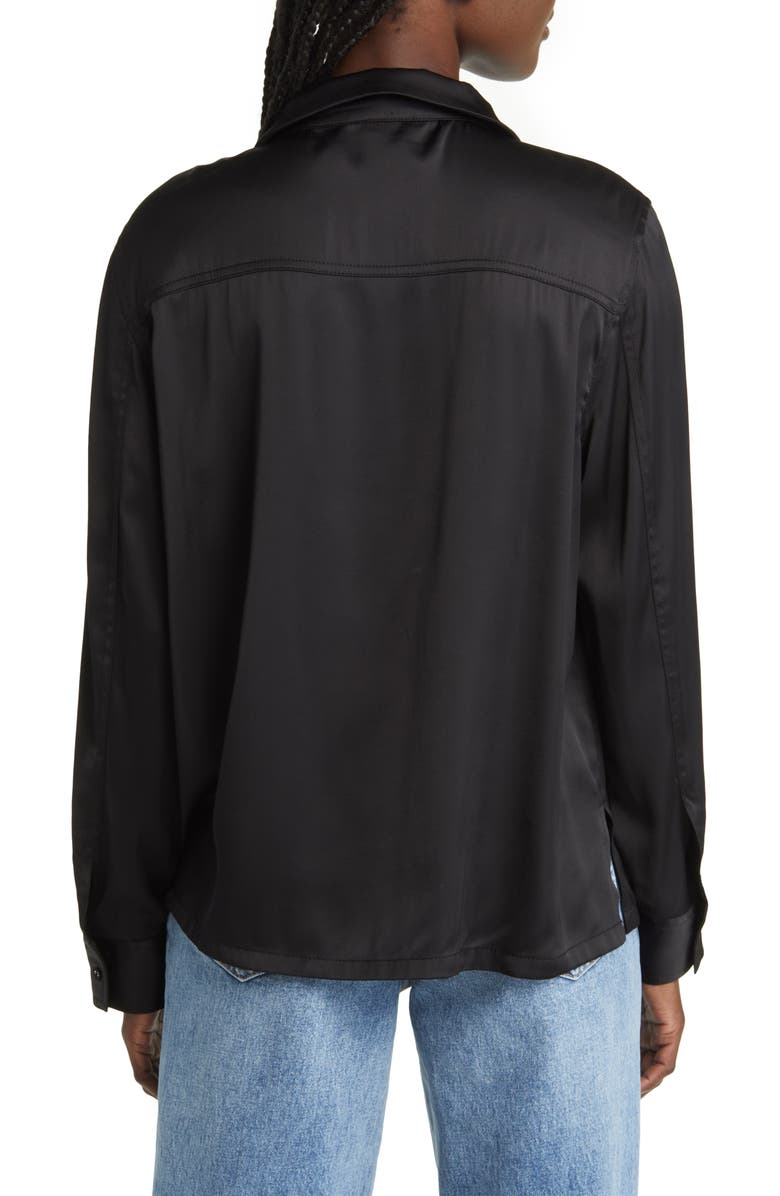 Treasure & Bond Satin Button-Up Top, Alternate, color, 