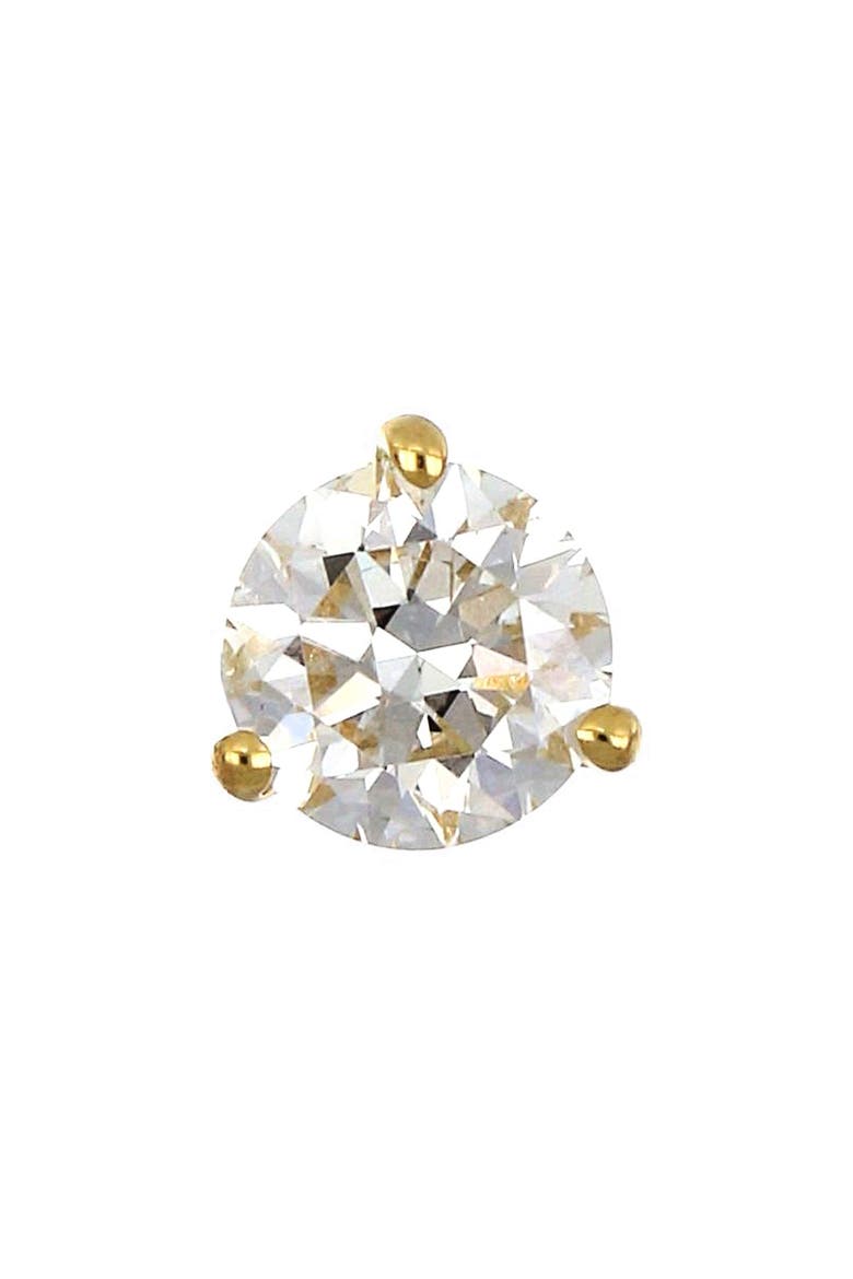 Single Diamond Stud Earring, Main, color, 18KYG