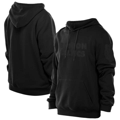 Men's New Era  Black Boston Celtics Tonal Premium Pullover Hoodie
